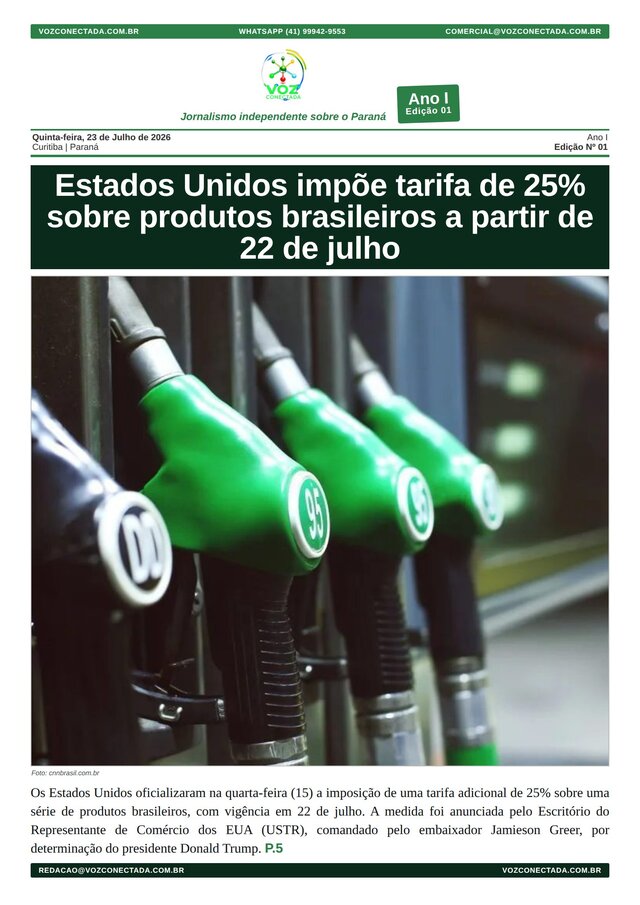 Capa da Edição 1 — Voz Conectada
