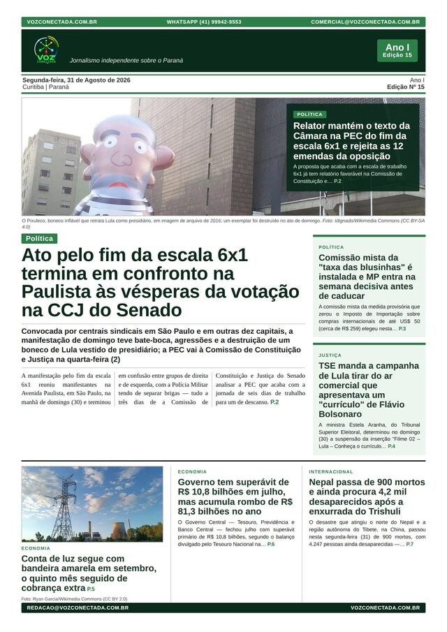 Capa da Edição 15 — Voz Conectada