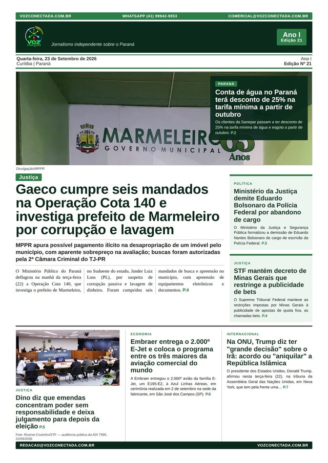 Capa da Edição 21