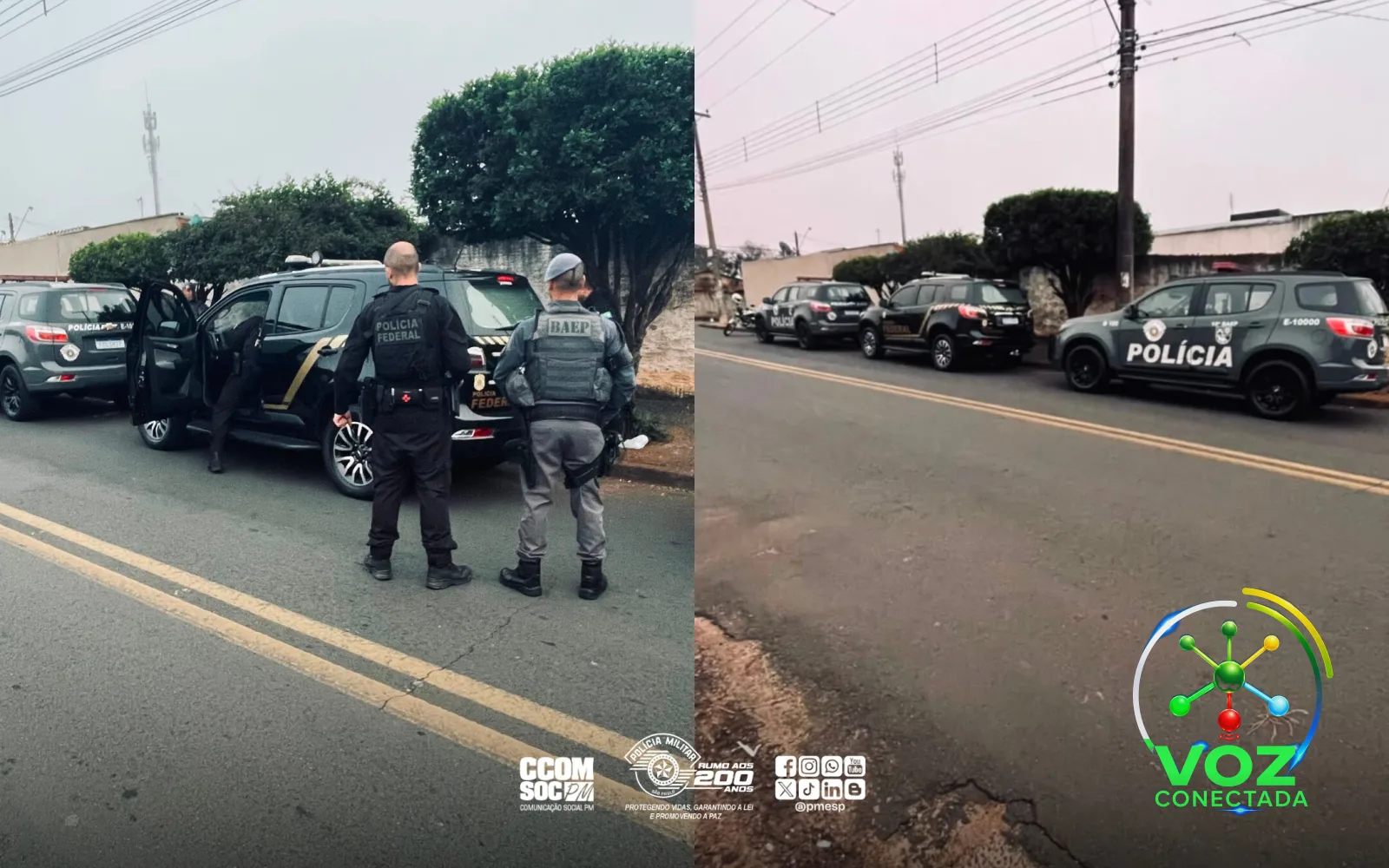 PM apoia PF em operação contra organização criminosa no interior de São Paulo