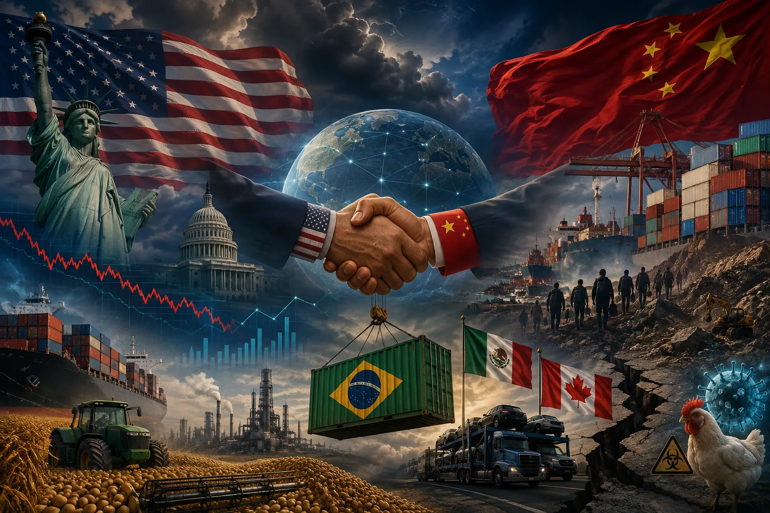 O mundo em turbulência: guerra comercial, tensões geopolíticas e impactos que chegam ao Brasil