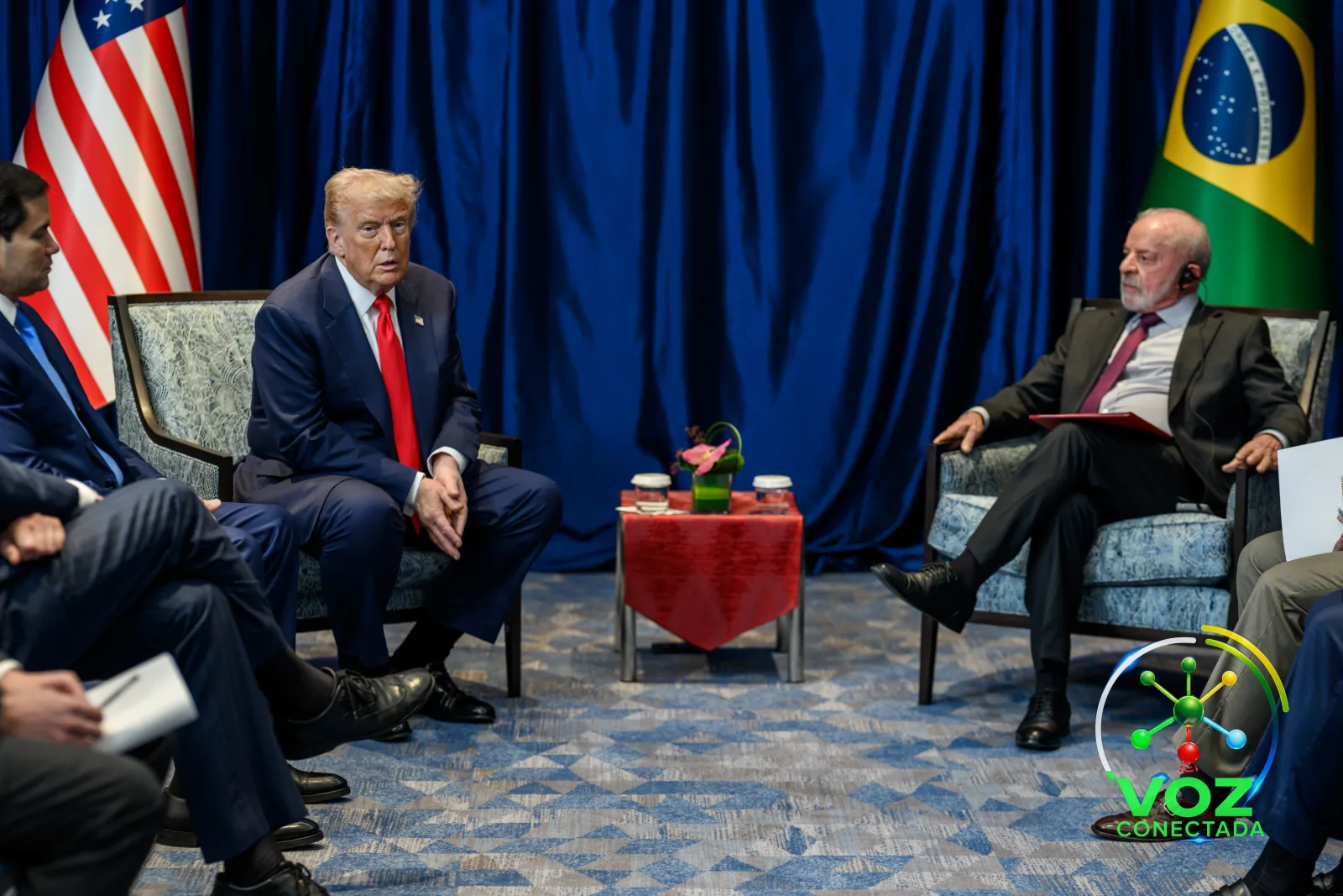 Donald Trump e Lula em reunião