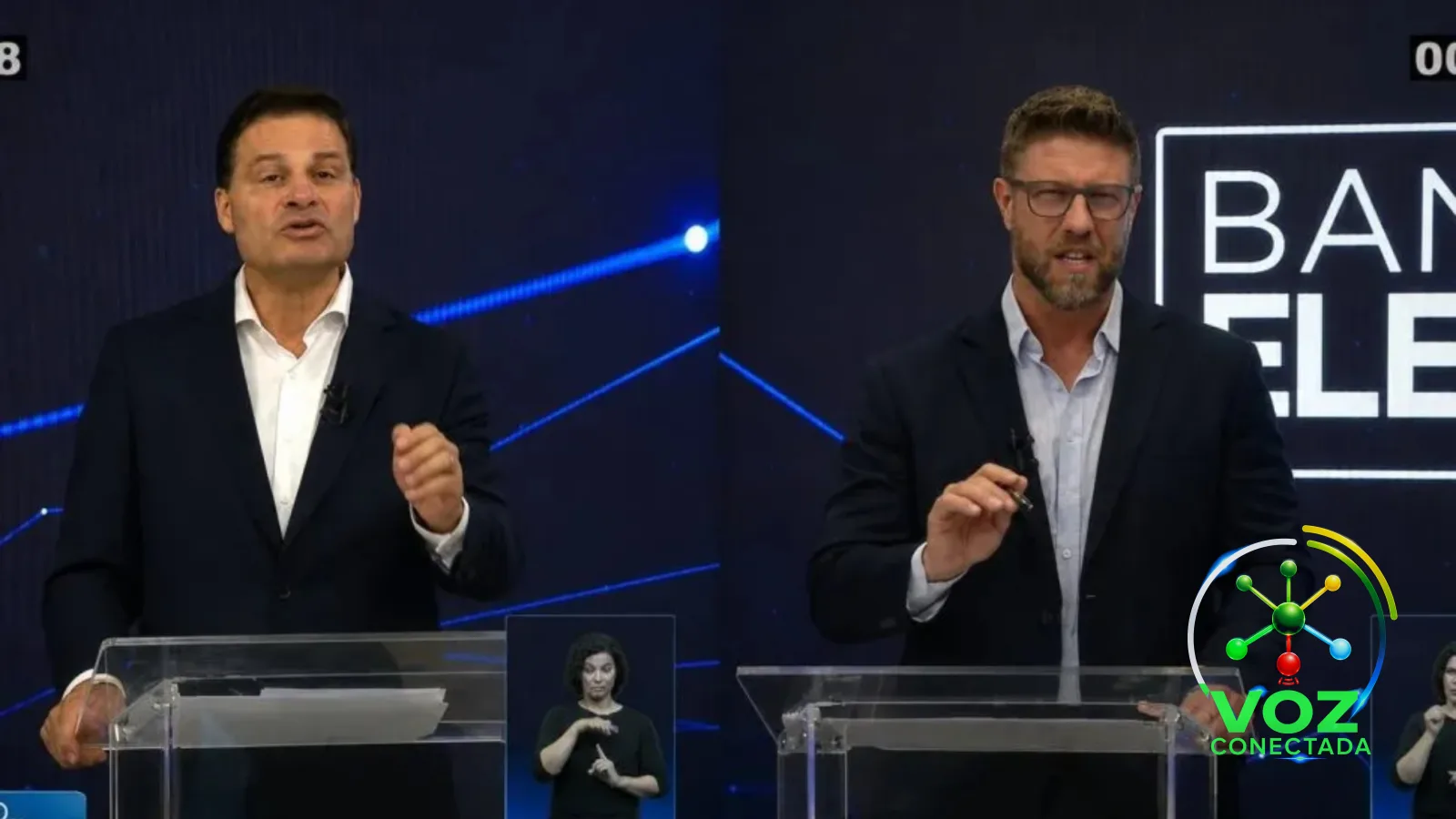 Moro falta ao debate do Paraná na Band e deixa Requião Filho e Sandro Alex sozinhos no palco